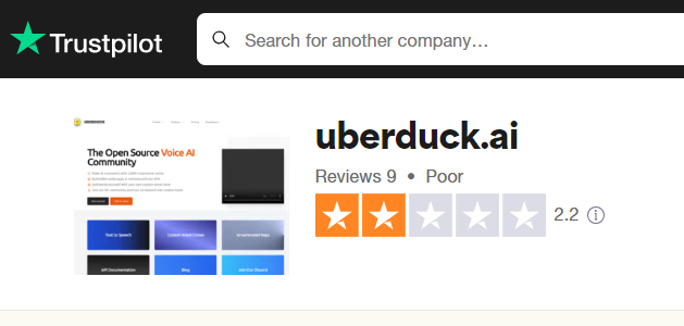 Uberduck AI Trustpilot Reviews